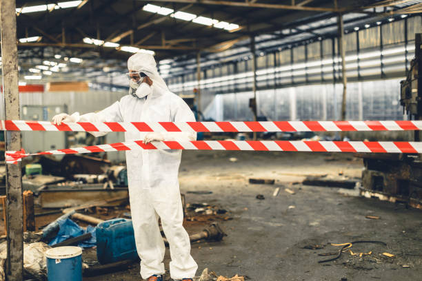 Professional Biohazard Cleanup technician working in Crestline, OH